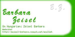 barbara zeisel business card